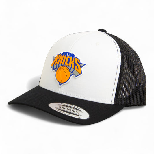 New York Knicks 3D YP Snapback Trucker Hat- White/ Black