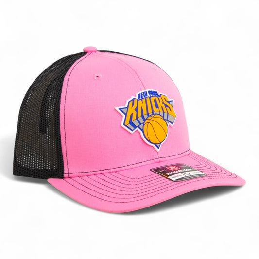 New York Knicks Snapback Trucker Hat- Pink/ Black