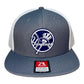 New York Yankees 3D Wool Blend Flat Bill Hat- Charcoal/ White