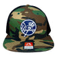 New York Yankees 3D Wool Blend Flat Bill Hat- Army Camo/ Black