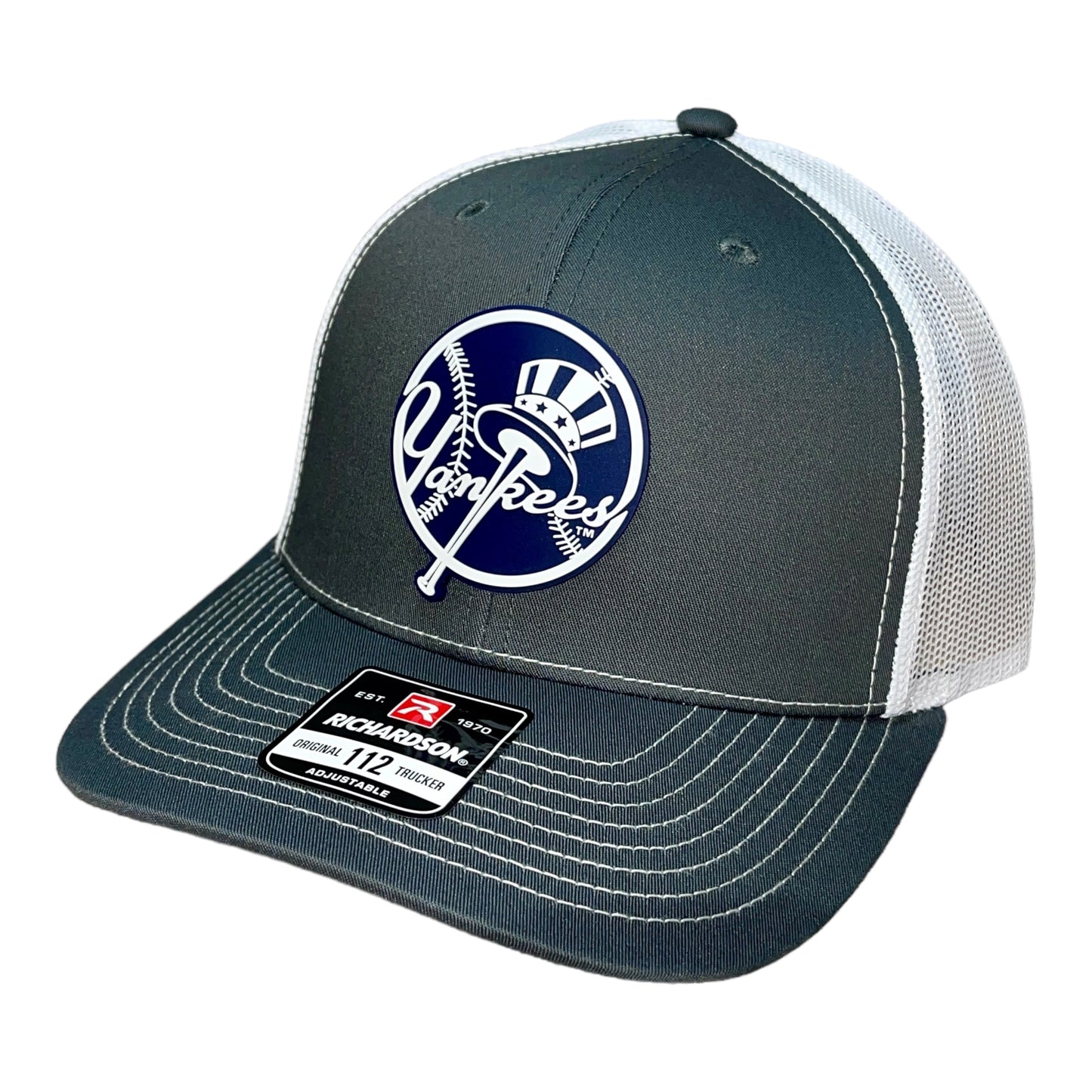 New York Yankees 3D Snapback Trucker Hat- Charcoal/ White