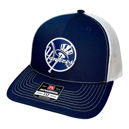 New York Yankees 3D Snapback Trucker Hat- Navy/ White