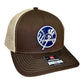 New York Yankees 3D Snapback Trucker Hat- Brown/ Tan