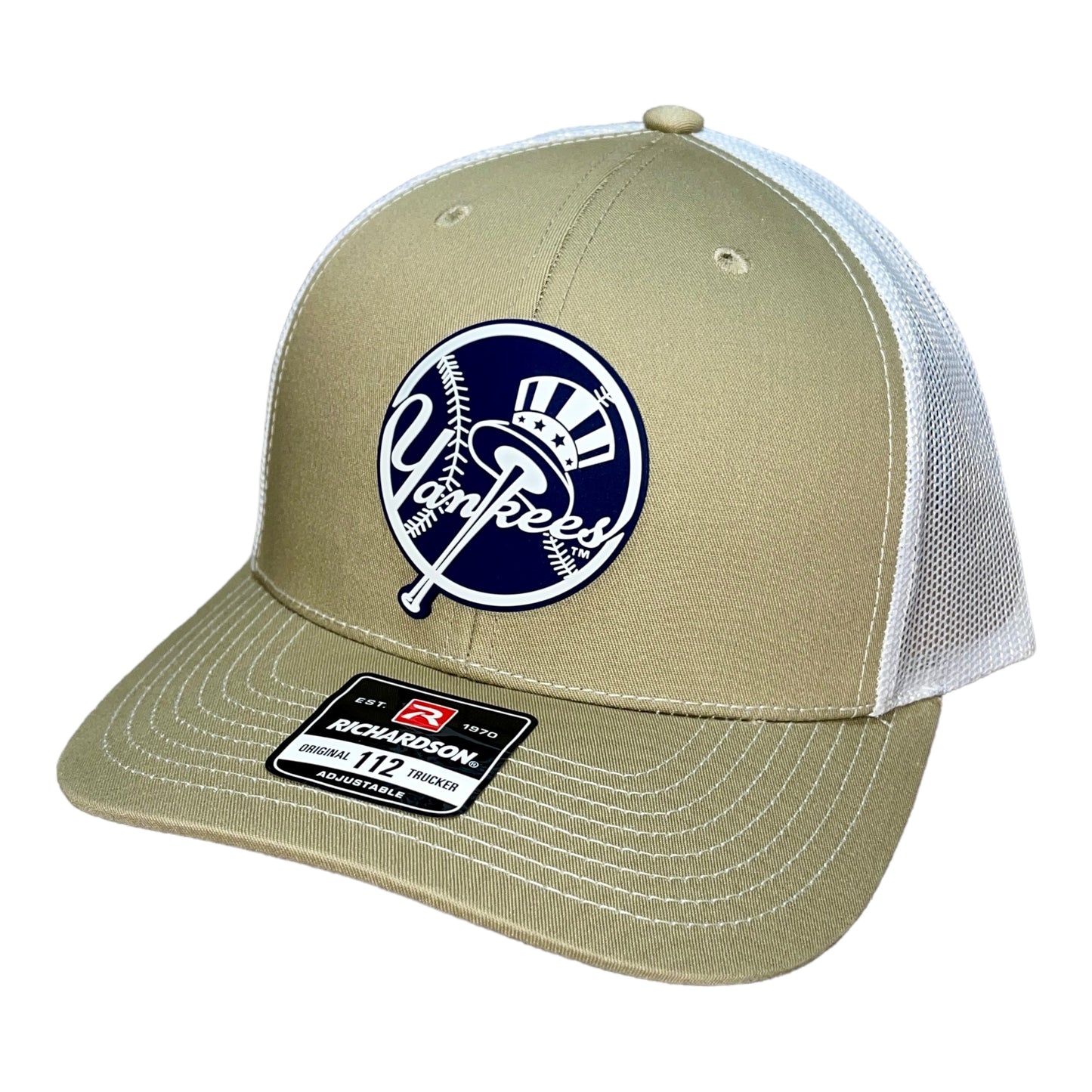 New York Yankees 3D Snapback Trucker Hat- Tan/ White