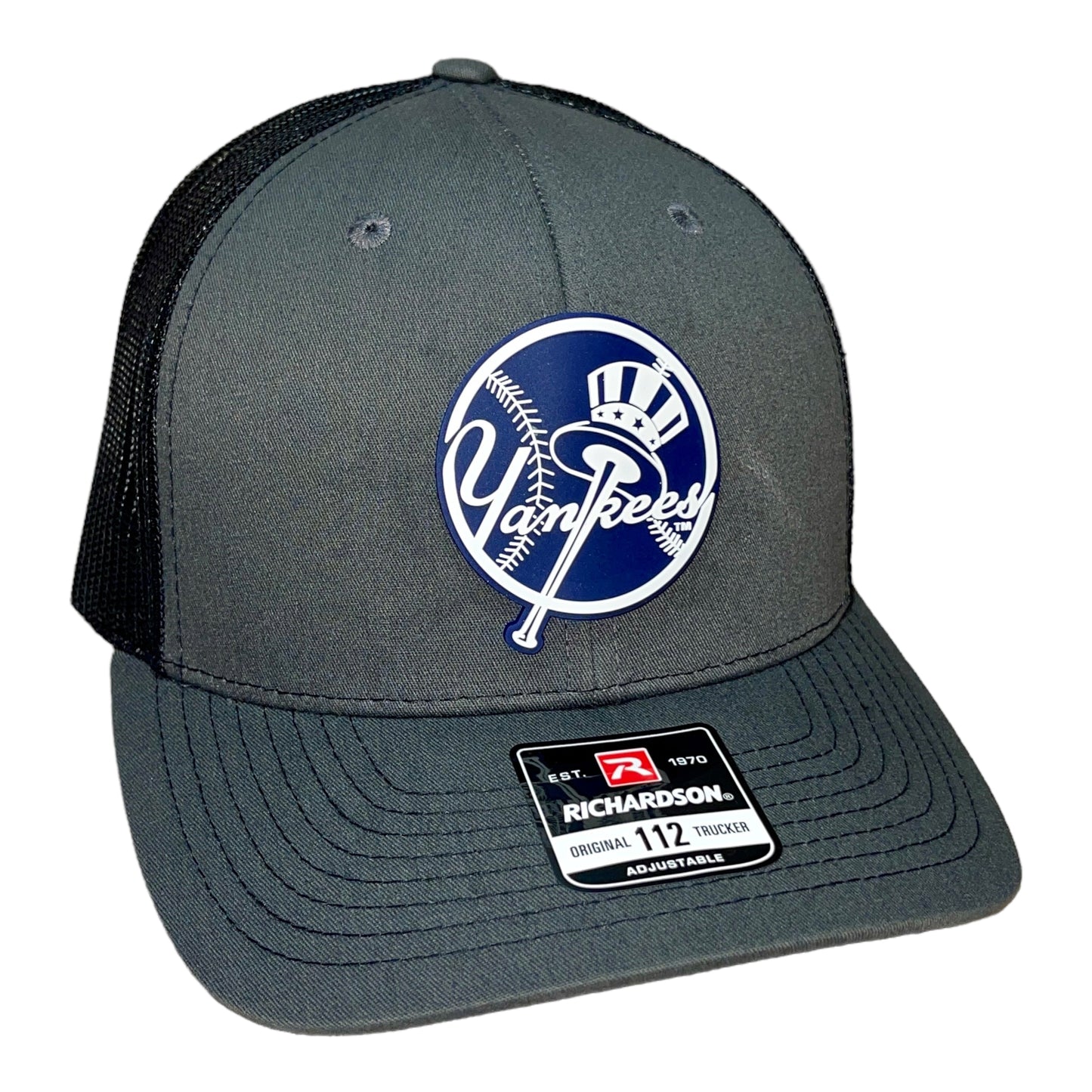 New York Yankees 3D Snapback Trucker Hat- Charcoal/ Black