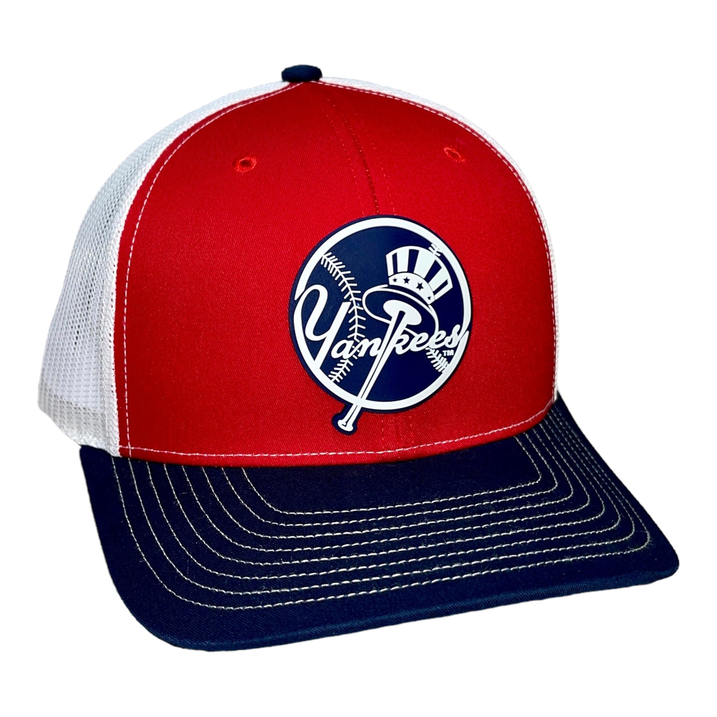 New York Yankees 3D Snapback Trucker Hat- Red/ White/ Navy