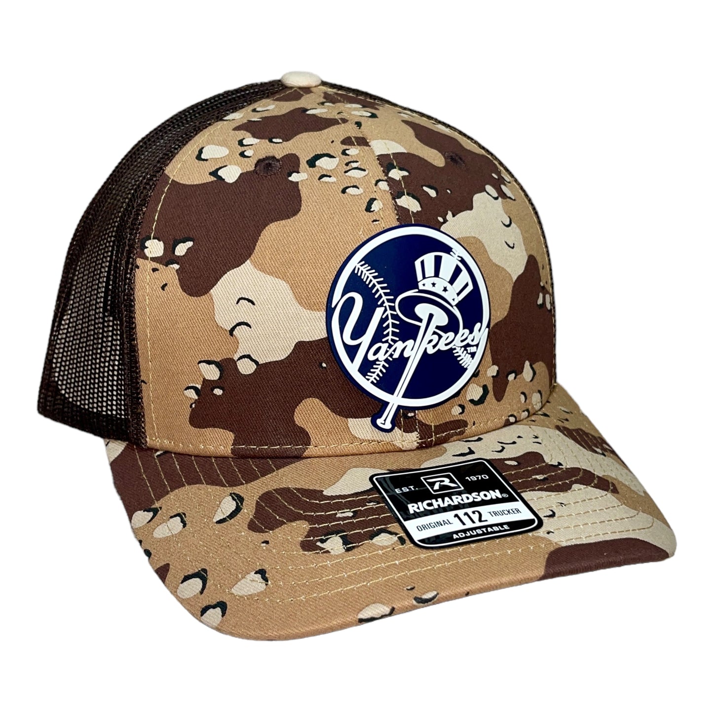 New York Yankees 3D Snapback Trucker Hat- Desert Camo/ Brown