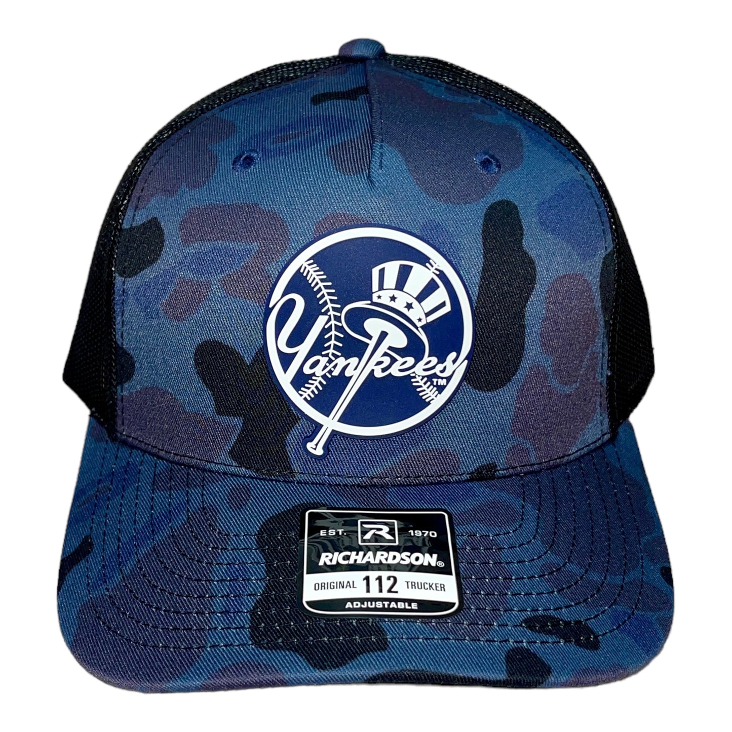 New York Yankees 3D Snapback Trucker Hat- Admiral Duck Camo/ Black