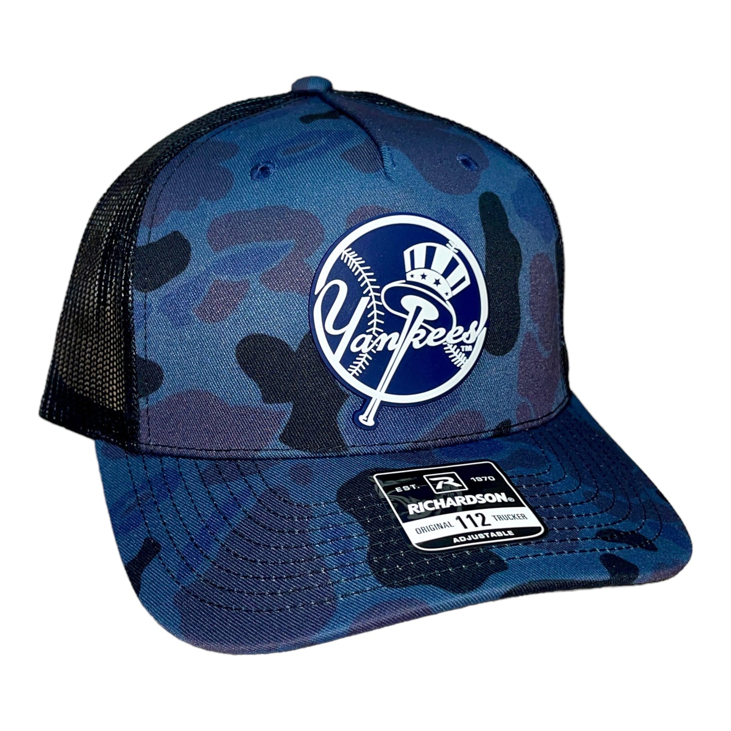 New York Yankees 3D Snapback Trucker Hat- Admiral Duck Camo/ Black