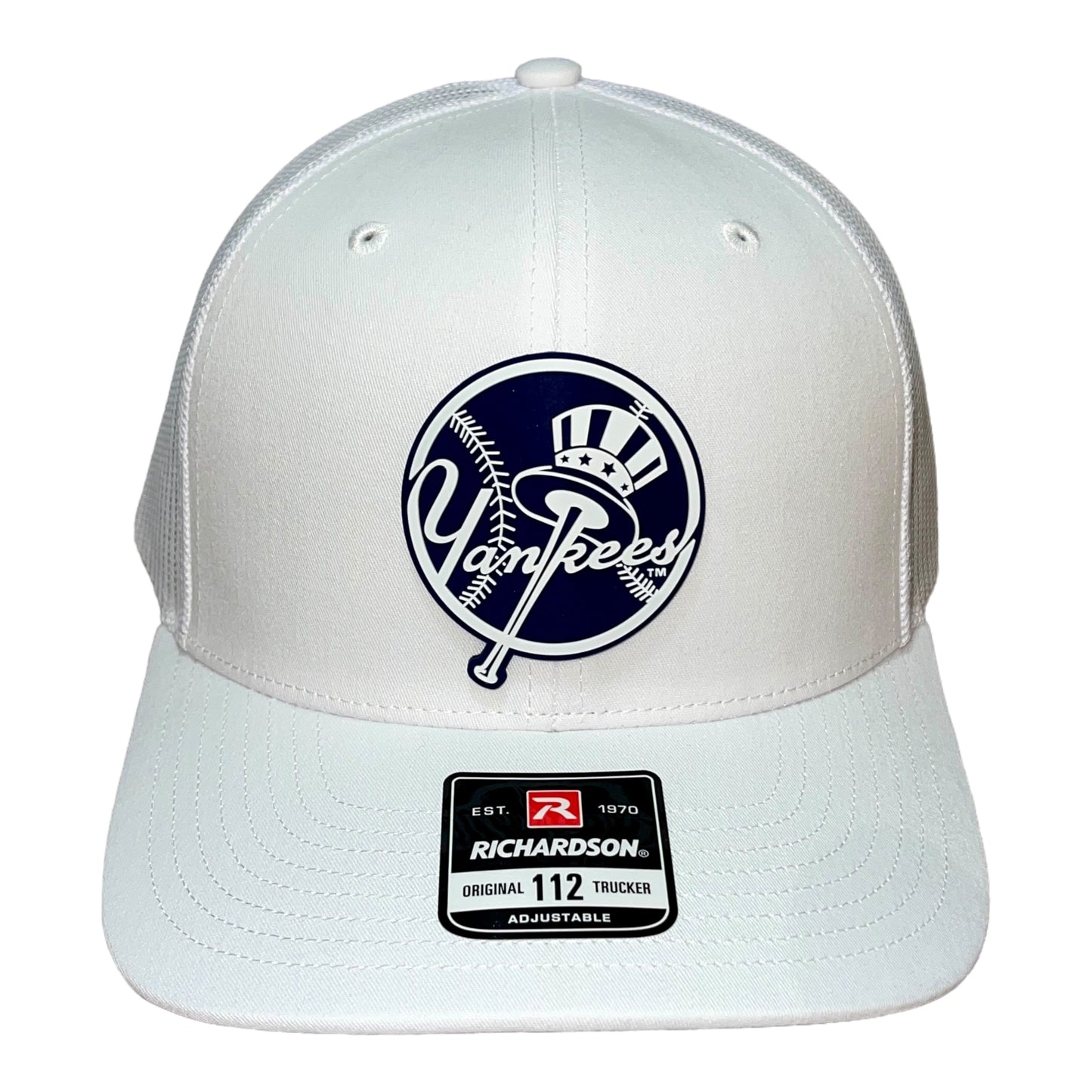 New York Yankees 3D Snapback Trucker Hat- White