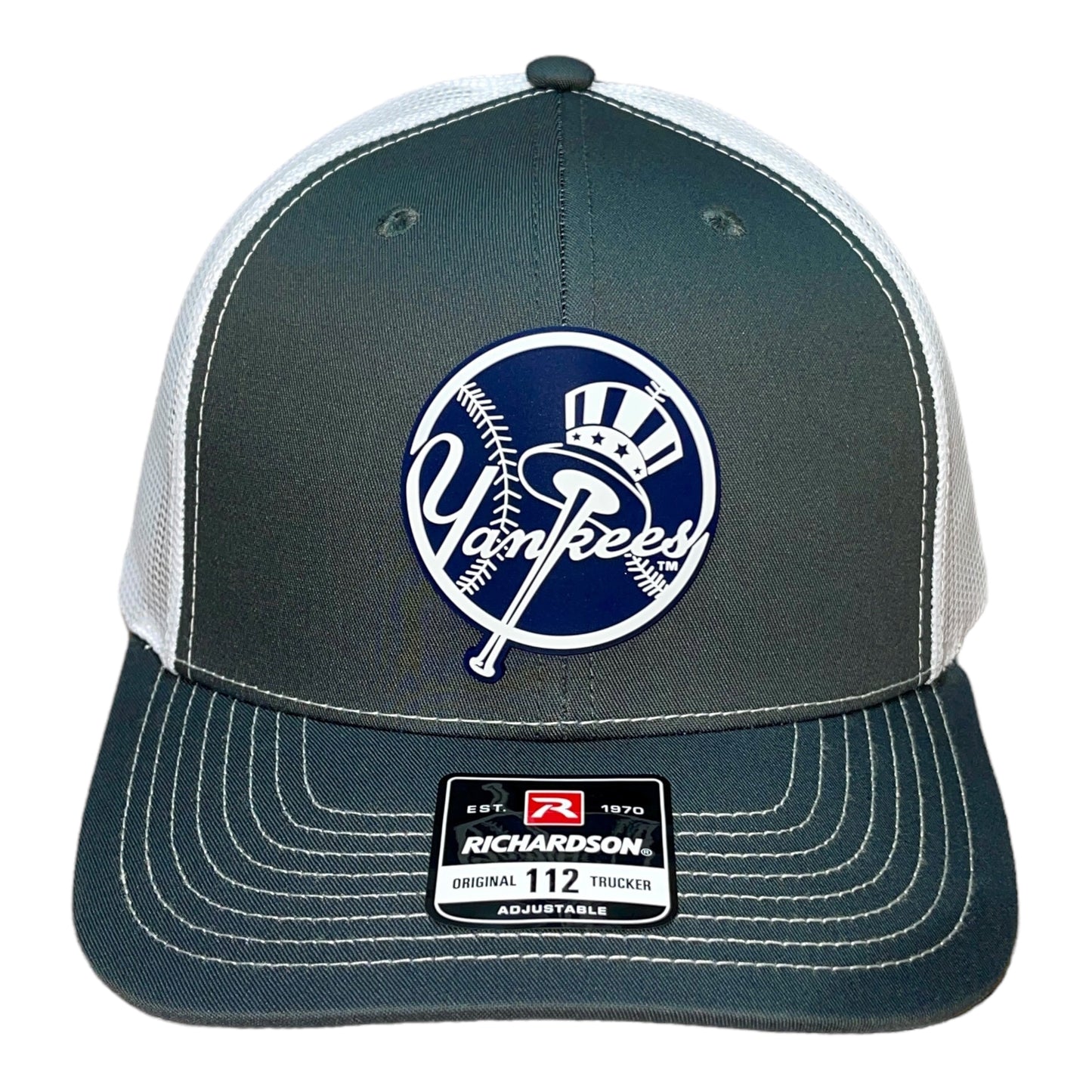 New York Yankees 3D Snapback Trucker Hat- Charcoal/ White