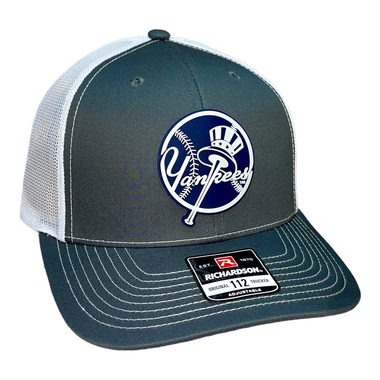 New York Yankees 3D Snapback Trucker Hat- Charcoal/ White