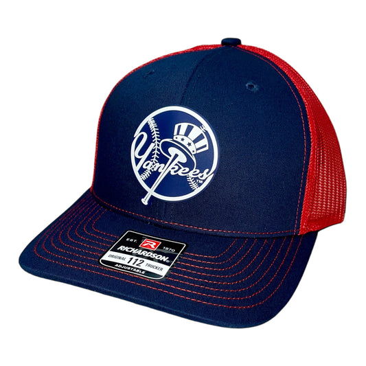 New York Yankees 3D Snapback Trucker Hat- Navy/ Red