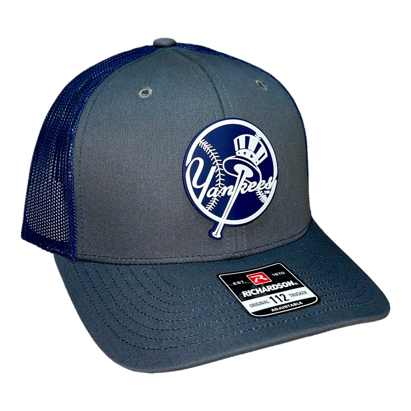 New York Yankees 3D Snapback Trucker Hat- Charcoal/ Navy