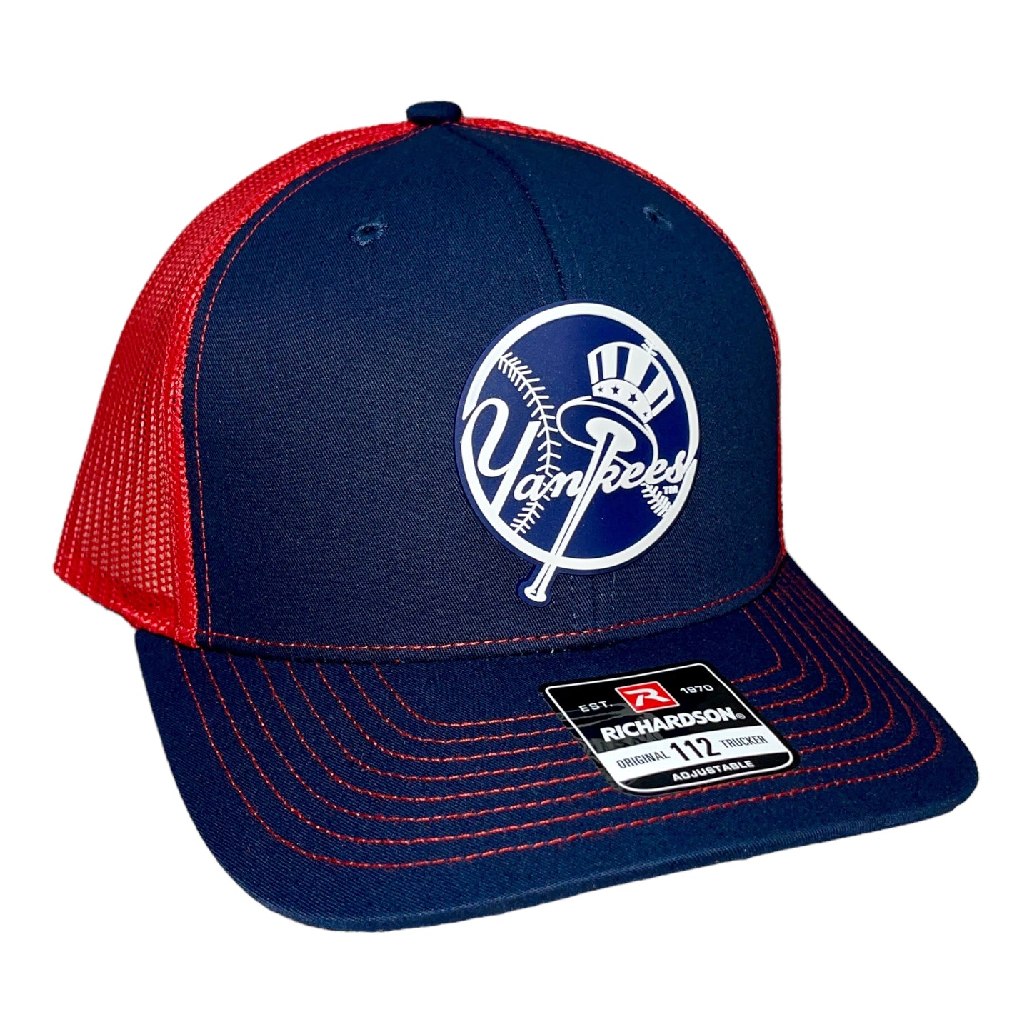 New York Yankees 3D Snapback Trucker Hat- Navy/ Red