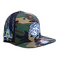 UNC Tar Heels 2024 Men's College World Series 3D Wool Blend Flat Bill Hat- Army Camo/ Black