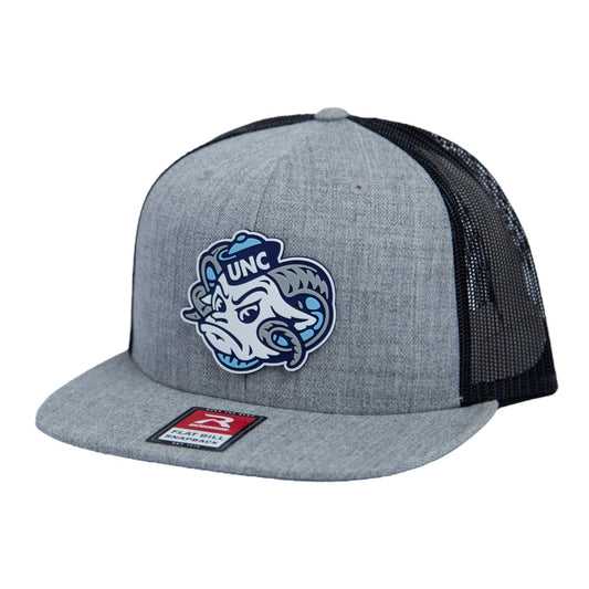 UNC Tar Heels 2024 Men's College World Series 3D Wool Blend Flat Bill Hat- Heather Grey/ Black