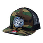 UNC Tar Heels 2024 Men's College World Series 3D Wool Blend Flat Bill Hat- Army Camo/ Black