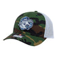 UNC Tar Heels 2024 Men's College World Series 3D Snapback Trucker Hat- Army Camo/ White