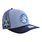 UNC Tar Heels 2024 Men's College World Series 3D Snapback Trucker Hat- Grey/ Charcoal/ Black