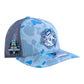 UNC Tar Heels 2024 Men's College World Series 3D Snapback Trucker Hat- Saltwater Duck Camo/ Charcoal