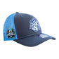 UNC Tar Heels 2024 Men's College World Series 3D Snapback Trucker Hat- Charcoal/ Columbia Blue