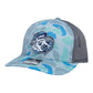 UNC Tar Heels 2024 Men's College World Series 3D Snapback Trucker Hat- Saltwater Duck Camo/ Charcoal