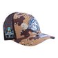 UNC Tar Heels 2024 Men's College World Series 3D Snapback Trucker Hat- Desert Camo/ Brown