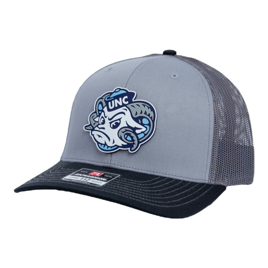 UNC Tar Heels 2024 Men's College World Series 3D Snapback Trucker Hat- Grey/ Charcoal/ Black