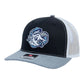 UNC Tar Heels 2024 Men's College World Series 3D Snapback Trucker Hat- Black/ White/ Heather Grey