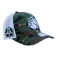 UNC Tar Heels 2024 Men's College World Series 3D Snapback Trucker Hat- Army Camo/ White