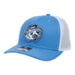 UNC Tar Heels 2024 Men's College World Series 3D Snapback Trucker Hat- Columbia Blue/ White