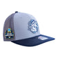 UNC Tar Heels 2024 Men's College World Series 3D Snapback Trucker Hat- Grey/ Charcoal/ Navy