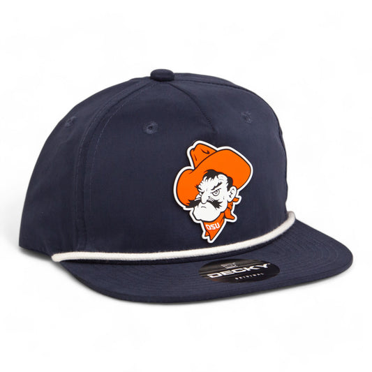 OSU Cowboys Pistol Pete 3D Classic Rope Hat- Navy/ White