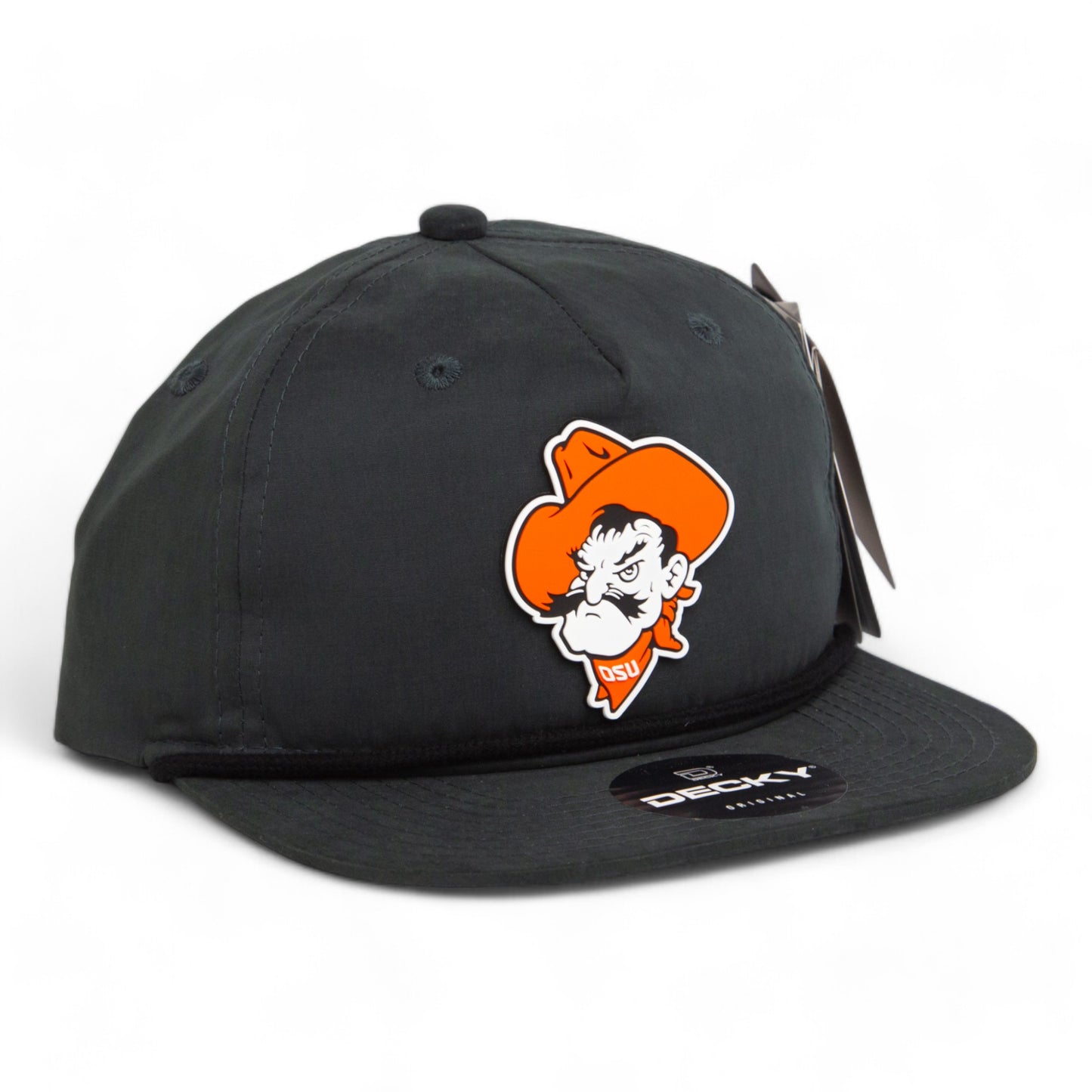 OSU Cowboys Pistol Pete 3D Classic Rope Hat- Charcoal/ Black