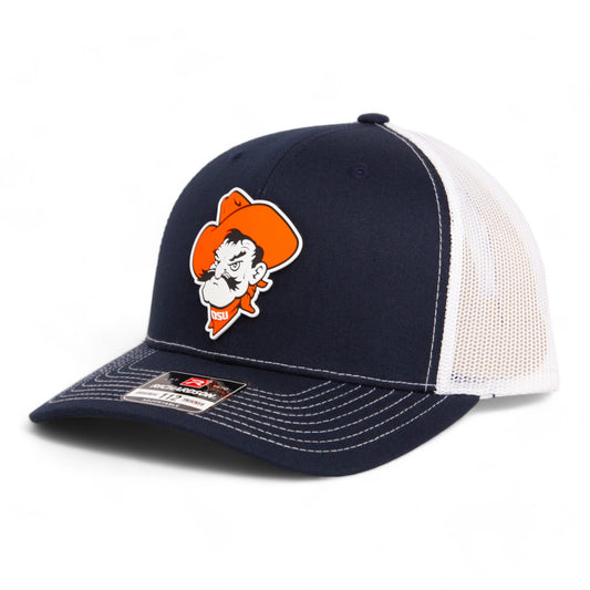 OSU Cowboys Pistol Pete 3D Snapback Trucker Hat- Navy/ White