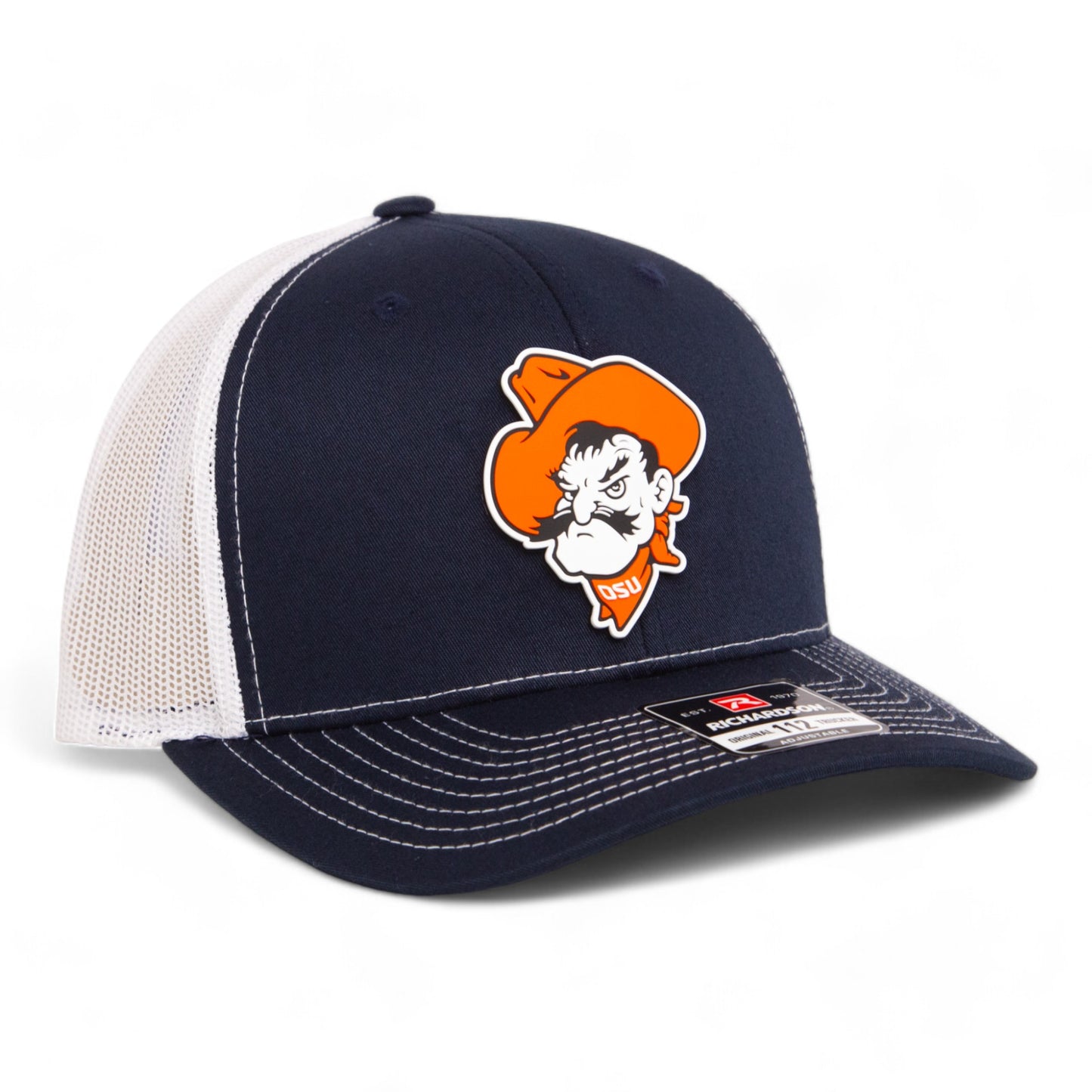 OSU Cowboys Pistol Pete 3D Snapback Trucker Hat- Navy/ White