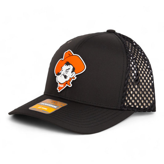 OSU Cowboys Pistol Pete 3D Snapback Tilikum Trucker Hat- Black