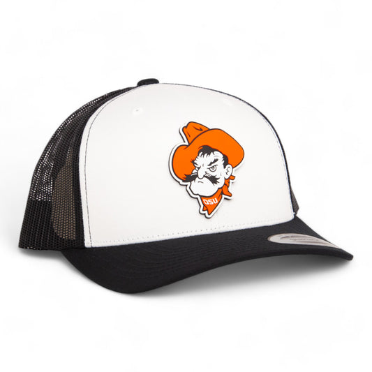 OSU Cowboys Pistol Pete 3D YP Snapback Trucker Hat- White/ Black