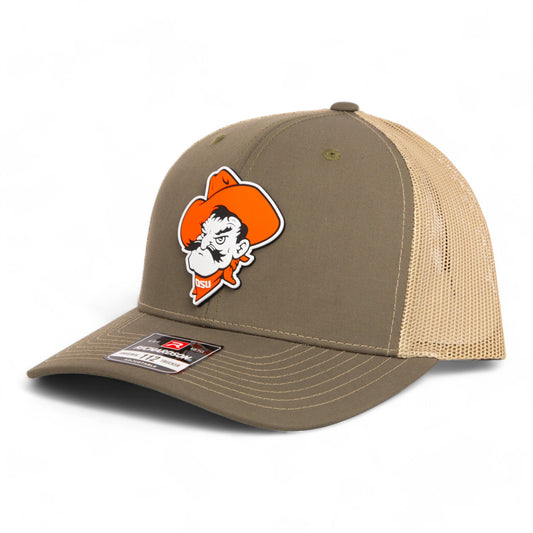 OSU Cowboys Pistol Pete 3D Snapback Trucker Hat- Loden/ Tan