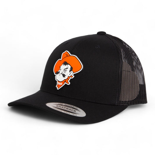 OSU Cowboys Pistol Pete 3D YP Snapback Trucker Hat- Black