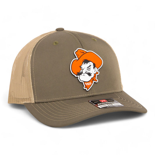 OSU Cowboys Pistol Pete 3D Snapback Trucker Hat- Loden/ Tan