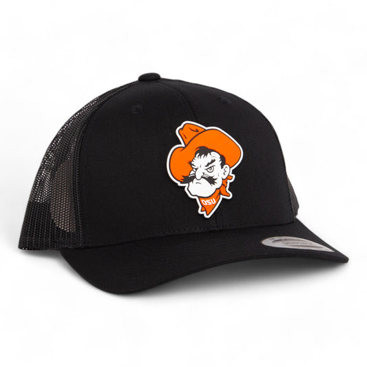 OSU Cowboys Pistol Pete 3D YP Snapback Trucker Hat- Black