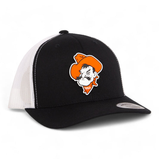 OSU Cowboys Pistol Pete 3D YP Snapback Trucker Hat- Black/ White