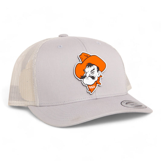 OSU Cowboys Pistol Pete 3D YP Snapback Trucker Hat- Silver