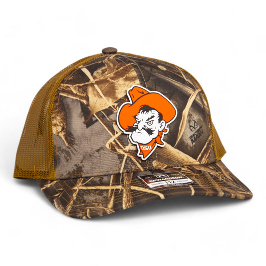 OSU Cowboys Pistol Pete 3D Snapback Trucker Hat- Realtree Max 7/ Buck