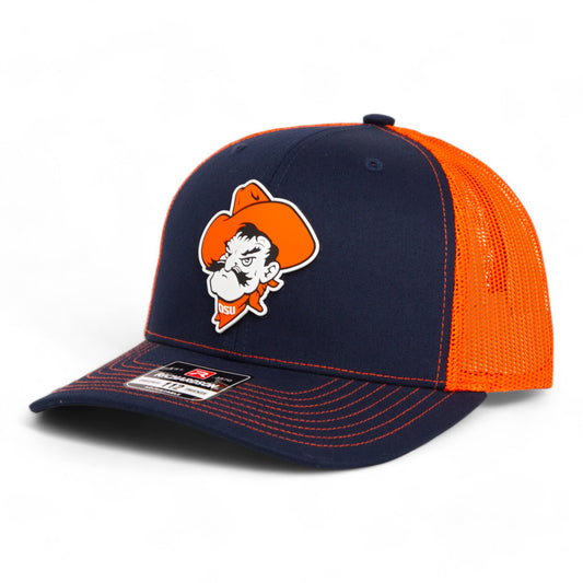 OSU Cowboys Pistol Pete 3D Snapback Trucker Hat- Navy/ Orange