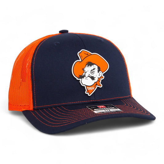 OSU Cowboys Pistol Pete 3D Snapback Trucker Hat- Navy/ Orange