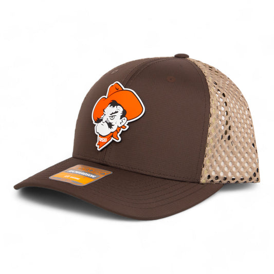 OSU Cowboys Pistol Pete 3D Snapback Tilikum Trucker Hat- Brown/ Tan