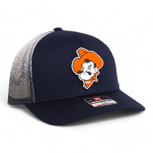 OSU Cowboys Pistol Pete 3D Snapback Trucker Hat- Navy Fade